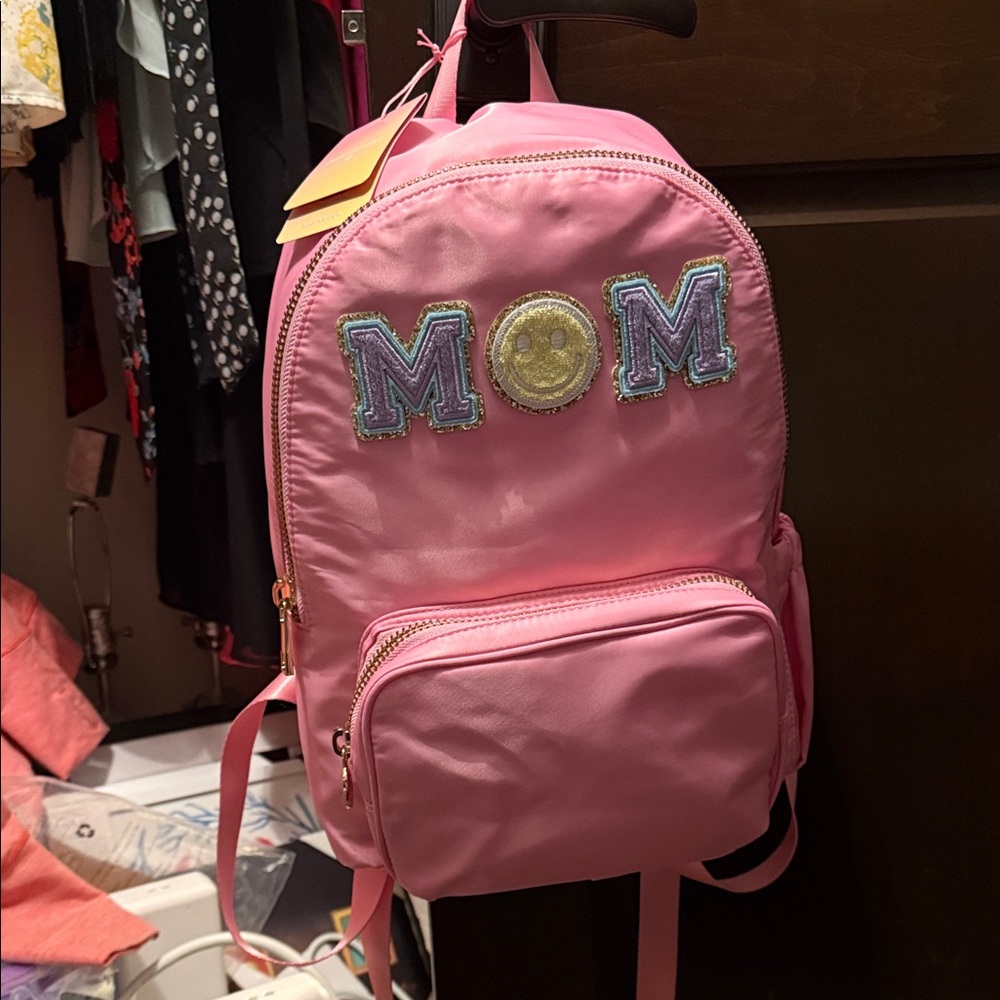 NWT Stoney Clover Lane x Target Pink 'MOM' Patch Mini Backpack